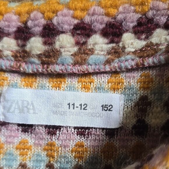 Zara -629 Multicolor Knit Crop Top Boho Hippie Fits an XS/S - Picture 2 of 6